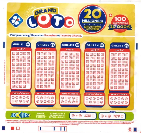 Grille du jeu Grand Loto