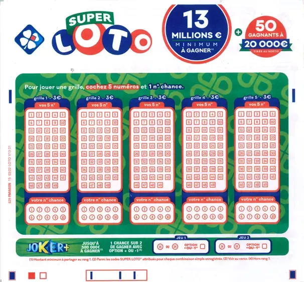 Grille du jeu Super Loto